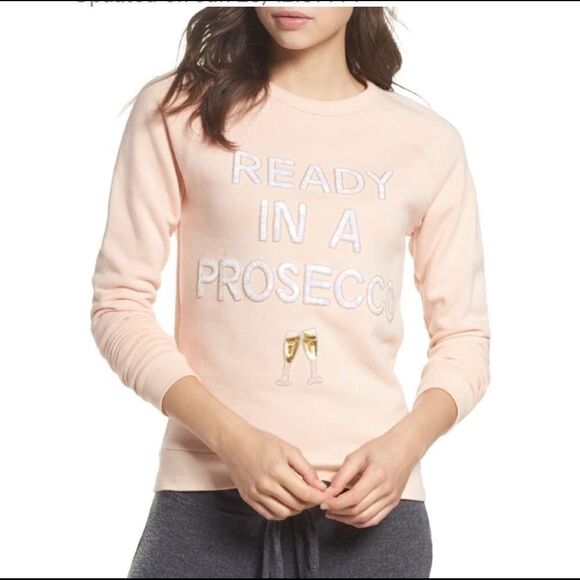 Bow & Drape ready in a Prosecco sweatshirt sz S - Picture 1 of 6